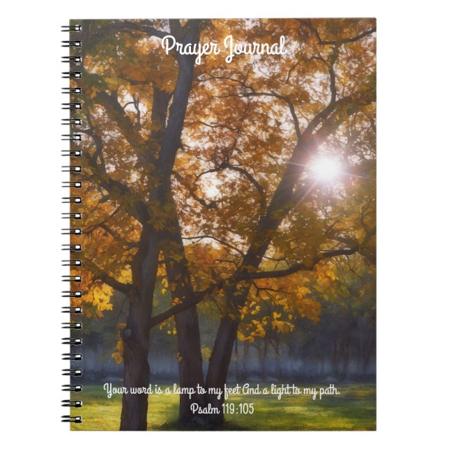 Cuaderno Árboles Naturaleza Luz Biblia Verse Rezo Diario (Frente)