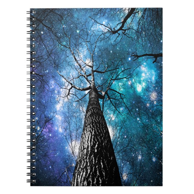 Cuaderno Árboles negros cayendo estrellas (Frente)