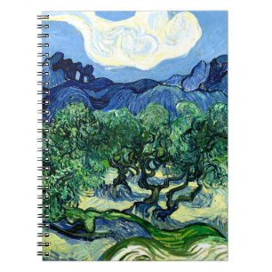 Cuaderno Árboles olivos con alpilles (1889) Espiral Van Gog
