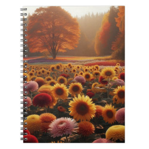 Cuaderno Árboles otoñales/campo con mamáes