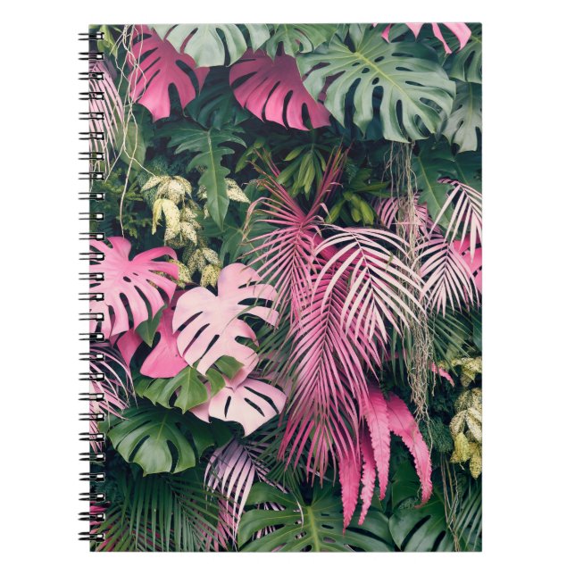 Cuaderno Árboles tropicales de fondo (Frente)