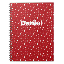 Cuaderno Árboles y copos de nieve portátiles personalizados