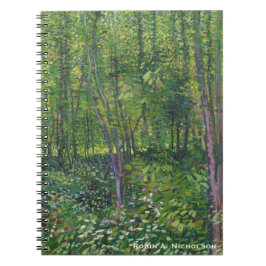 Cuaderno Árboles y maleza de Van Gogh personalizados