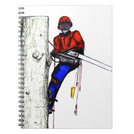 Cuaderno Arborismo de cirujano árbol en el trabajo actual d