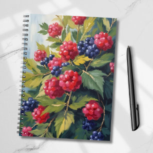 Cuaderno Arbusto de bayas frambuesas zarzamoras Fruta acuar