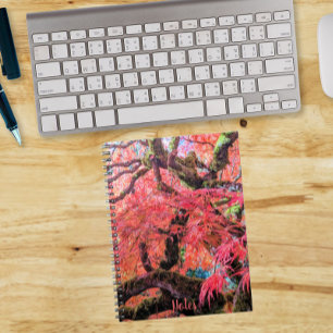 Cuaderno Arce Japonés de Hoja de Encaje Colorido