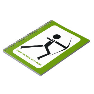 Cuaderno Archer con su arco negro, personalizado de tiro al