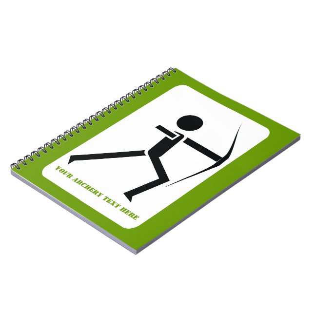 Cuaderno Archer con su arco negro, personalizado de tiro al (Lado Izquierdo)