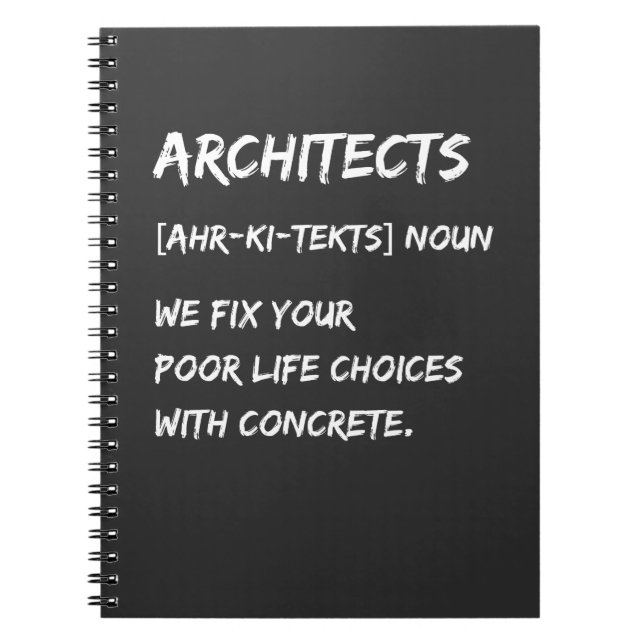 Cuaderno ArchitArchitects Arreglan Malas Decisiones Con Te  (Frente)