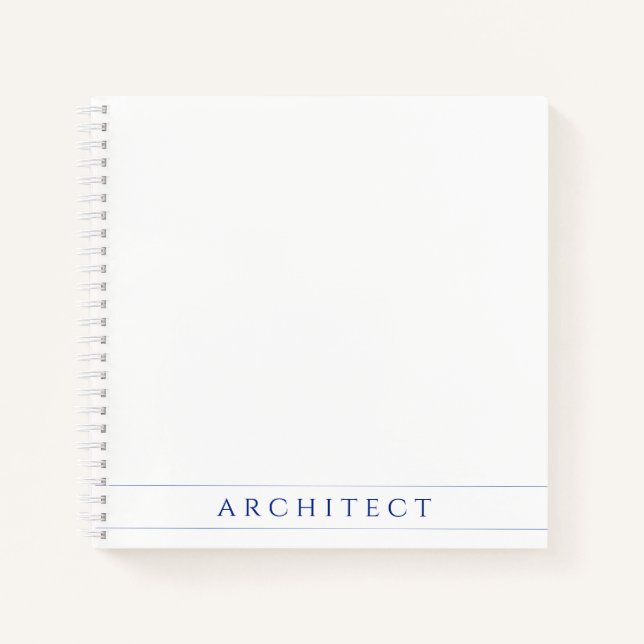 Cuaderno ARCHITECT 8.5" portátil espiral cuadrado / azul ma (Anverso)
