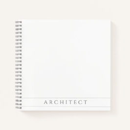 Cuaderno ARCHITECT 8.5" portátil espiral cuadrado / gris