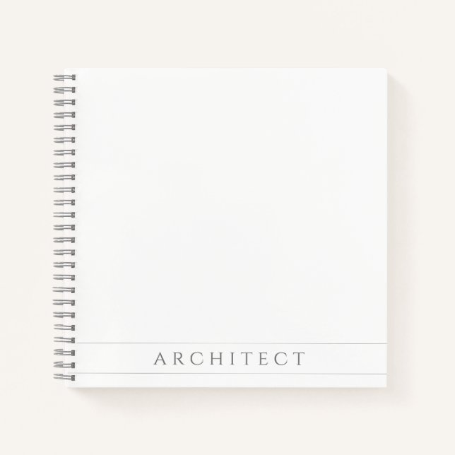 Cuaderno ARCHITECT 8.5" portátil espiral cuadrado / gris (Anverso)