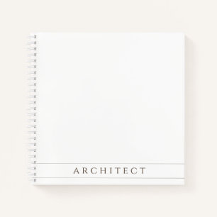 Cuaderno ARCHITECT 8.5" portátil espiral cuadrado / Sepia