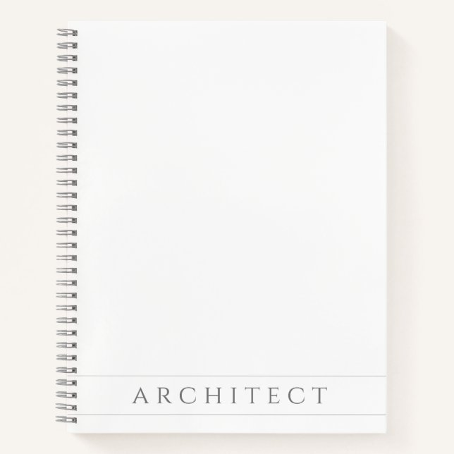 Cuaderno ARCHITECT 8.5x11 portátil espiral / gris (Anverso)