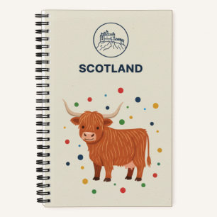 Cuaderno Archivo de fotos de la herencia de Escocia y vaca 
