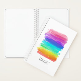 Cuaderno Arco acuático Pincel Arcoiris Artista Nombre Diver