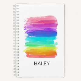 Cuaderno Arco acuático Pincel Arcoiris Artista Nombre Diver
