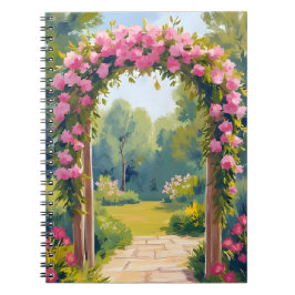 Cuaderno Arco de flores de boda | Pintura de matrimonio al