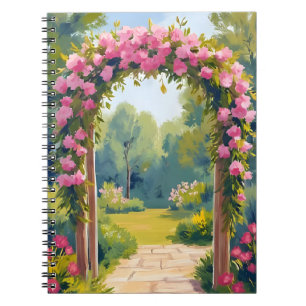 Cuaderno Arco de flores de boda   Pintura de matrimonio al 