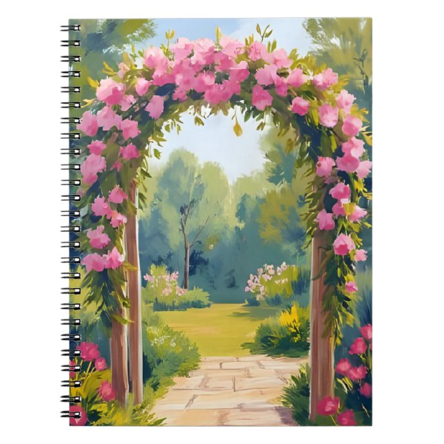 Cuaderno Arco de flores de boda | Pintura de matrimonio al  (Frente)