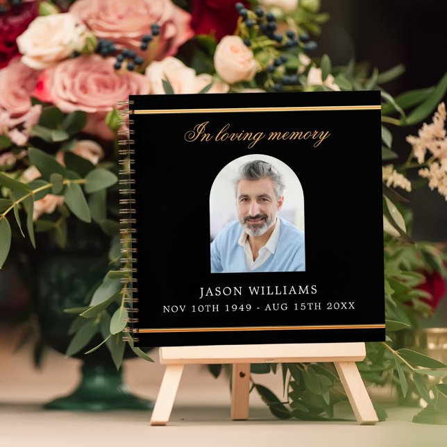 Cuaderno Arco de fotos de oro negro conmemorativo del funer (Subido por el creador)