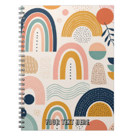 Cuaderno Arco de prisma pastel Patrón de superficie abstrac