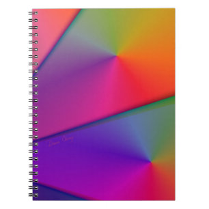 Cuaderno Arco iris Origami - remolinos del añil y de la