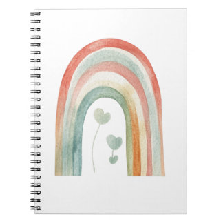 Cuaderno Arcoíris acuarela boho