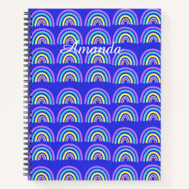 Cuaderno Arcoiris amarillo, azul y púrpura