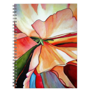 Cuaderno Arcoiris Begonia acuarela arte original