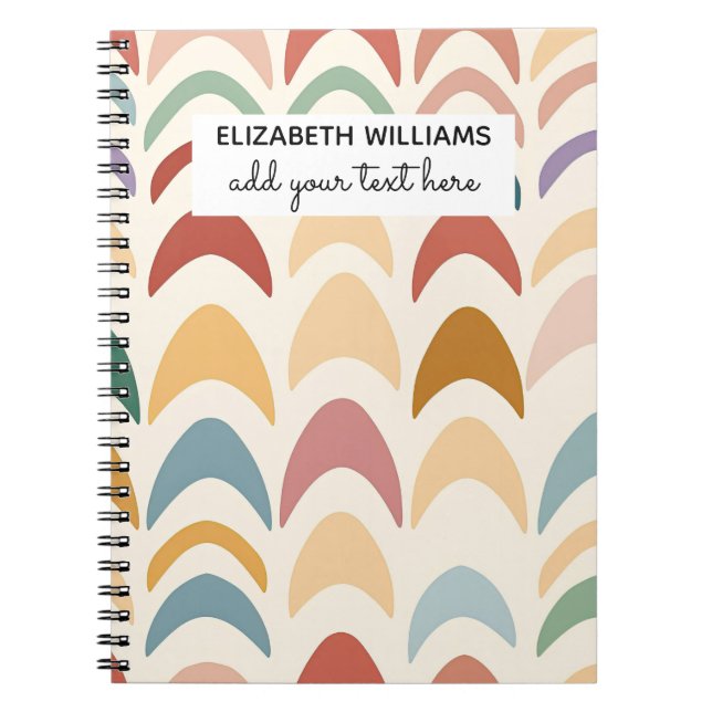 Cuaderno Arcoíris boho acuarela (Frente)