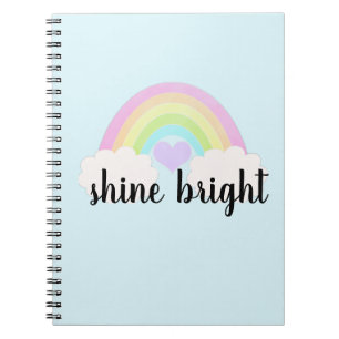 Cuaderno Arcoiris brillante color de agua pastel