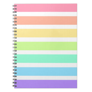 Cuaderno Arcoiris de bblegum y rayas blancas