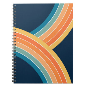 Cuaderno Arcoiris de estilo retro de dos colores