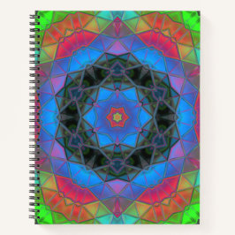 Cuaderno Arcoiris de flores de Kaleidoscope de Mosaica