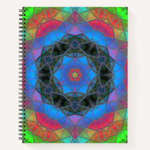 Cuaderno Arcoiris de flores de Kaleidoscope de Mosaica