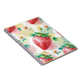 Cuaderno Arcoiris de fresas lindo Fiesta de cumpleaños de D