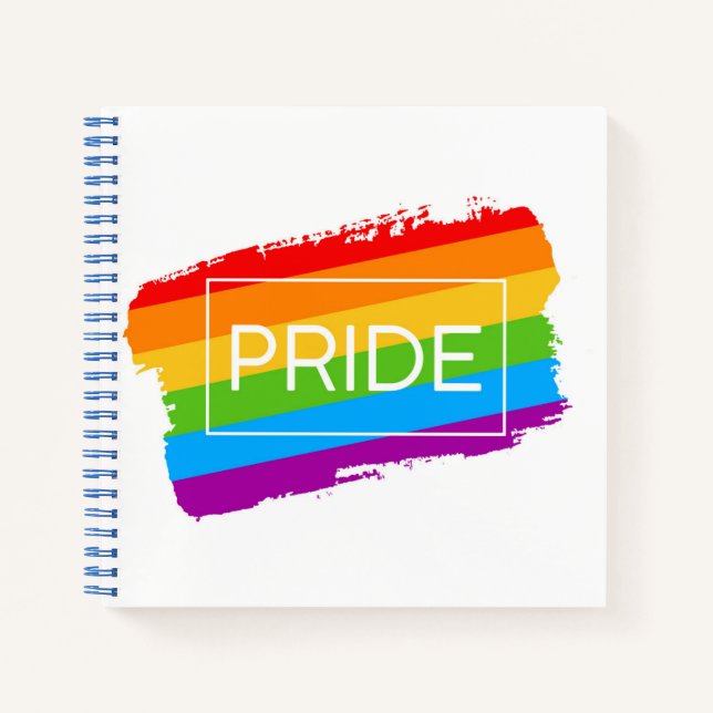 Cuaderno Arcoiris de pincel de orgullo (Anverso)