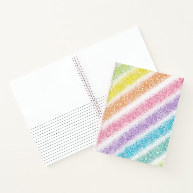 Cuaderno Arcoíris de Purpurina Pastel (Interior)