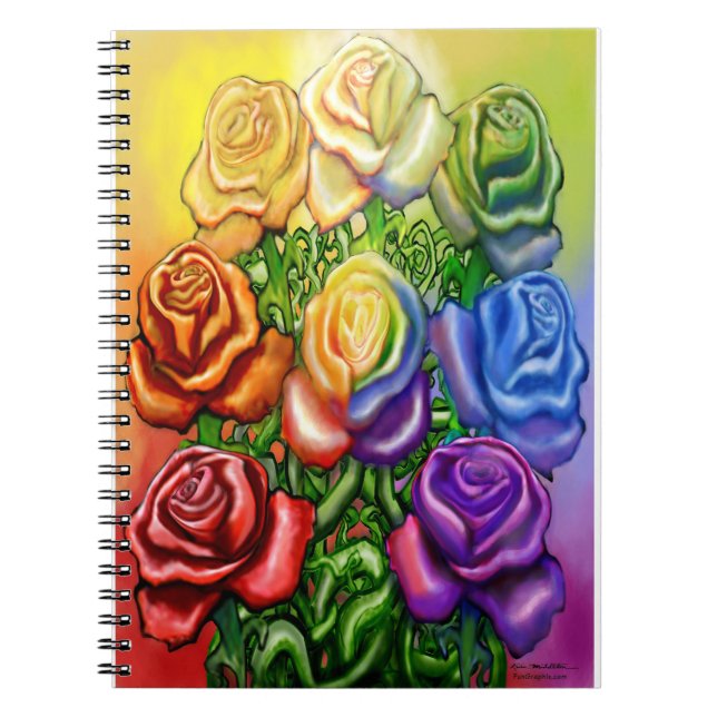 Cuaderno Arcoiris de Rosas (Frente)