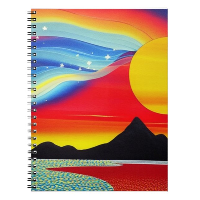 Cuaderno Arcoiris del ordenador portátil Sun (Frente)