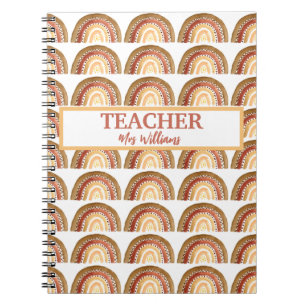 Cuaderno Arcoiris del profesor de Watercolor Cute Boho Past