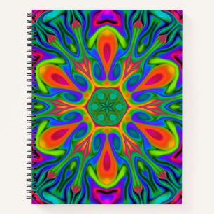 Cuaderno Arcoiris hippie psicodélico