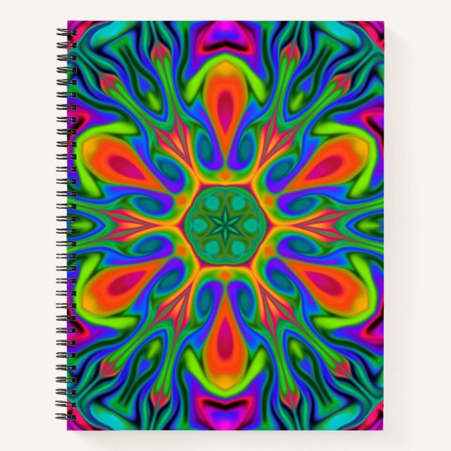 Cuaderno Arcoiris hippie psicodélico (Anverso)