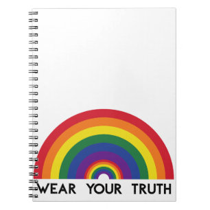 Cuaderno Arcoíris Mínimo Arco Moderna Declaración Colorida