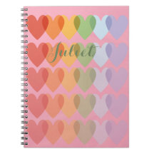 Arcoiris personalizado del corazón lindo personali