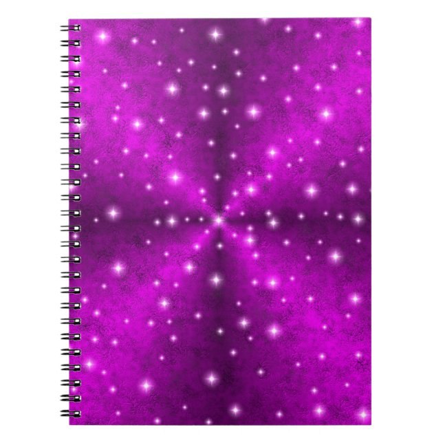 Cuaderno Arcoiris rosa en óptica de cuero de piel de elefan (Frente)