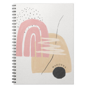 Cuaderno Arcoíris Rosa Personalizado Moderno