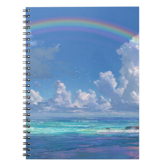 Cuaderno Arcoíris sobre el océano (Frente)