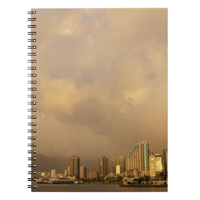 Cuaderno Arcoíris sobre Honolulu, Hawái, EE. UU. 3 (Frente)